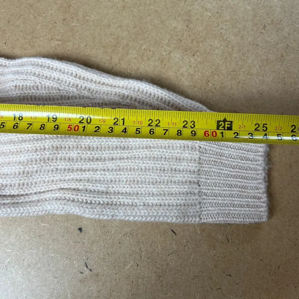 Naadam Merino Wool Cashmere Fisherman Turtleneck Winter White Women's size Small - Picture 7 of 7